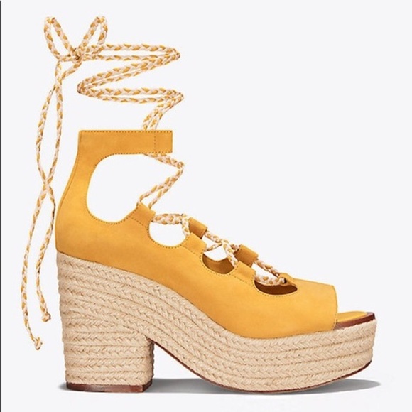 Tory Burch Shoes - NWT Tory Burch Suede Positano Platform Sandals